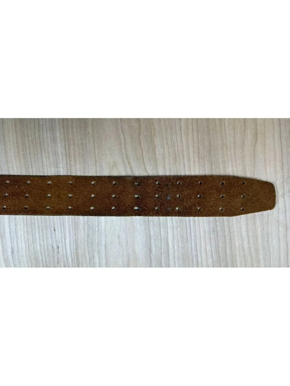 Vintage 80s Triple Prong Leather Belt heavy duty utility 1-7/8